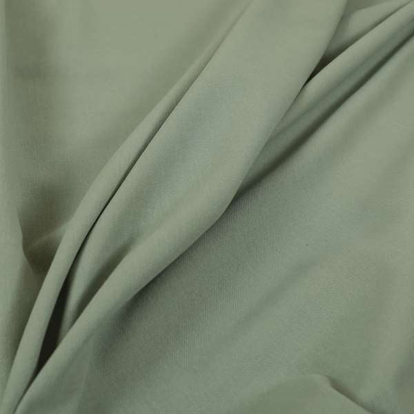 Wiltshire Plain Poly Cotton Flat Weave Upholstery Curtains Fabric In Light Sage Green Colour - Roman Blinds
