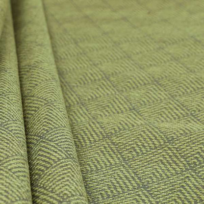 Woodland Semi Plain Chenille Textured Durable Upholstery Fabric In Green - Handmade Cushions