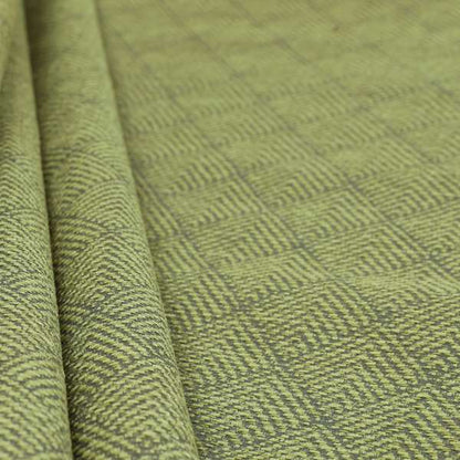 Woodland Semi Plain Chenille Textured Durable Upholstery Fabric In Green