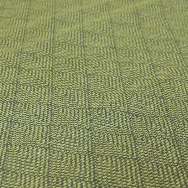 Woodland Semi Plain Chenille Textured Durable Upholstery Fabric In Green - Roman Blinds