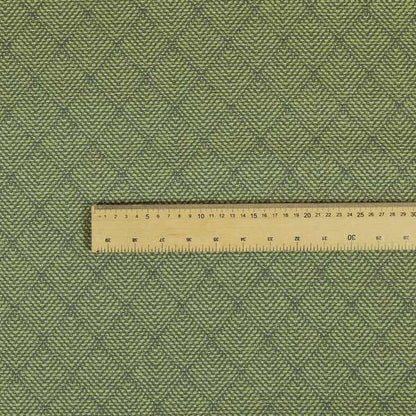 Woodland Semi Plain Chenille Textured Durable Upholstery Fabric In Green - Roman Blinds