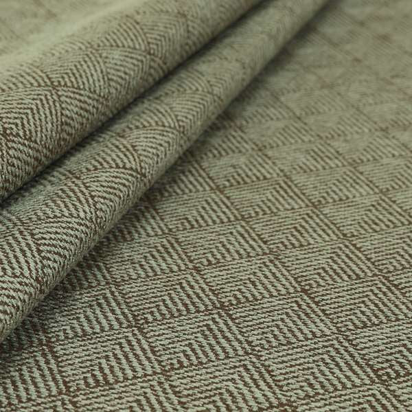 Woodland Semi Plain Chenille Textured Durable Upholstery Fabric In Brown