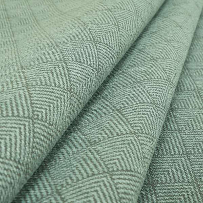 Woodland Semi Plain Chenille Textured Durable Upholstery Fabric In Teal Blue - Roman Blinds