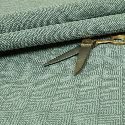 Woodland Semi Plain Chenille Textured Durable Upholstery Fabric In Teal Blue - Roman Blinds