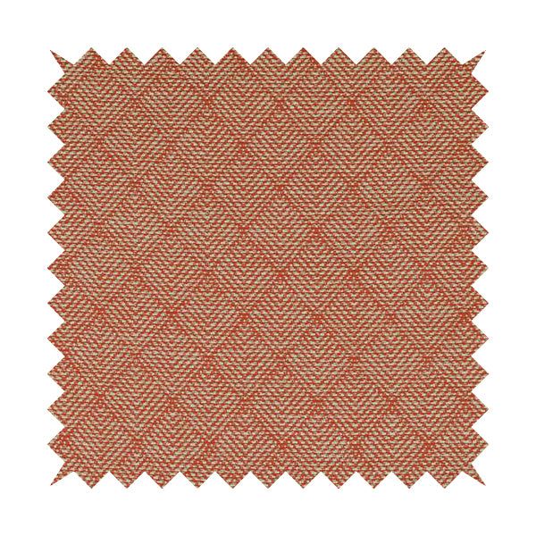 Woodland Semi Plain Chenille Textured Durable Upholstery Fabric In Orange