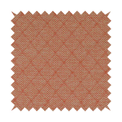 Woodland Semi Plain Chenille Textured Durable Upholstery Fabric In Orange