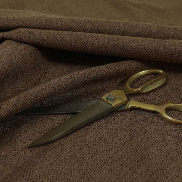 Yolando Textured Fabric Brown Chocolate Colour Upholstery Furnishing Fabric - Made To Measure Curtains