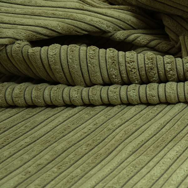 York High Low Corduroy Fabric In Lime Green Colour - Roman Blinds