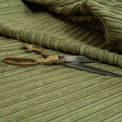 York High Low Corduroy Fabric In Lime Green Colour - Roman Blinds