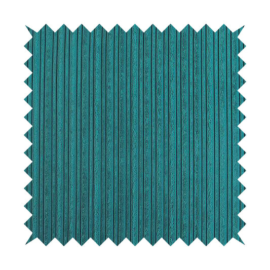 York High Low Corduroy Fabric In Teal Blue Colour