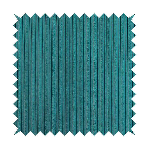 York High Low Corduroy Fabric In Teal Blue Colour - Made To Measure Curtains