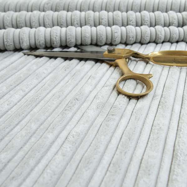 York High Low Corduroy Fabric In Silver Colour - Roman Blinds