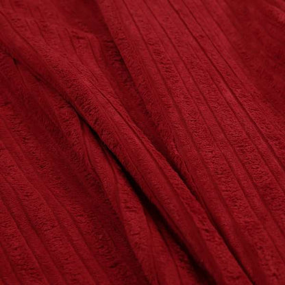 York High Low Corduroy Fabric In Red Colour - Handmade Cushions