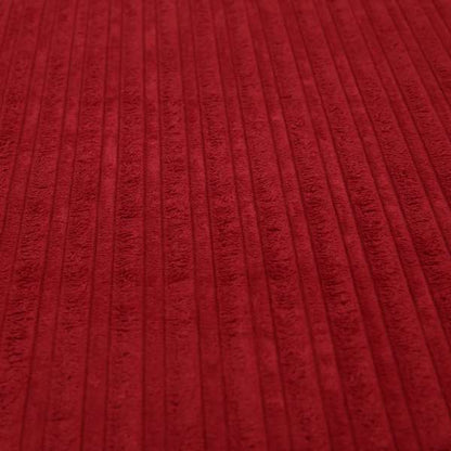 York High Low Corduroy Fabric In Red Colour - Made To Measure Curtains