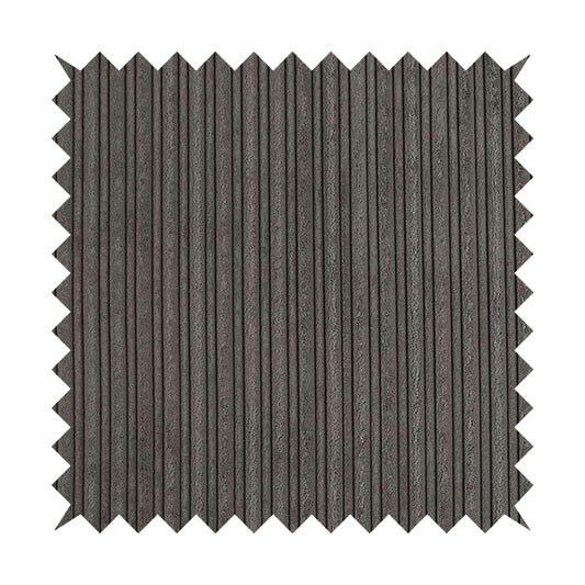 York High Low Corduroy Fabric In Charcoal Grey Colour