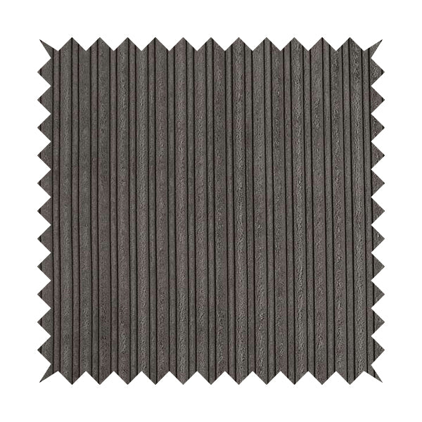 York High Low Corduroy Fabric In Charcoal Grey Colour - Made To Measure Curtains