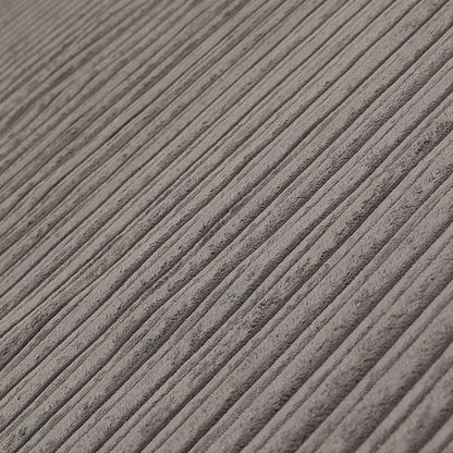York High Low Corduroy Fabric In Charcoal Grey Colour - Roman Blinds