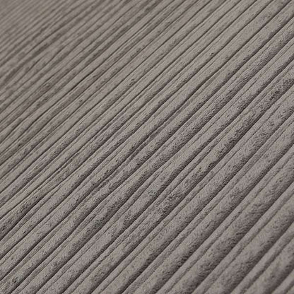 York High Low Corduroy Fabric In Charcoal Grey Colour - Made To Measure Curtains