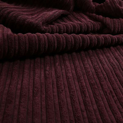 York High Low Corduroy Fabric In Aubergine Colour - Made To Measure Curtains