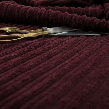 York High Low Corduroy Fabric In Aubergine Colour - Made To Measure Curtains