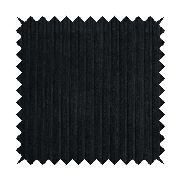 York High Low Corduroy Fabric In Black Colour - Roman Blinds