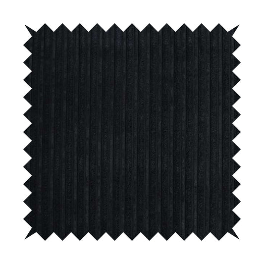York High Low Corduroy Fabric In Black Colour