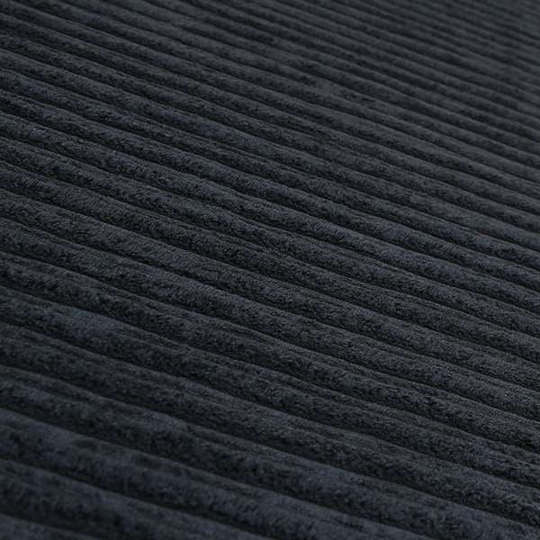 York High Low Corduroy Fabric In Black Colour - Roman Blinds