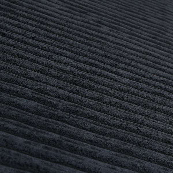 York High Low Corduroy Fabric In Black Colour - Made To Measure Curtains