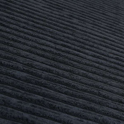 York High Low Corduroy Fabric In Black Colour - Handmade Cushions