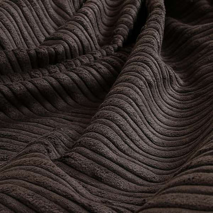 York High Low Corduroy Fabric In Chocolate Brown Colour - Handmade Cushions