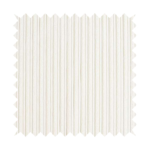 York High Low Corduroy Fabric In White Cream Colour - Made To Measure Curtains