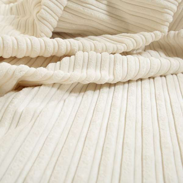 York High Low Corduroy Fabric In White Cream Colour - Handmade Cushions