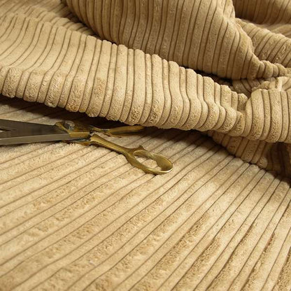 York High Low Corduroy Fabric In Beige Sand Colour - Made To Measure Curtains