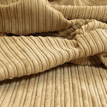 York High Low Corduroy Fabric In Beige Sand Colour - Handmade Cushions