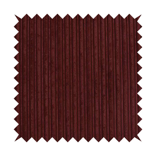 York High Low Corduroy Fabric In Terracotta Wine Colour