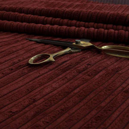 York High Low Corduroy Fabric In Terracotta Wine Colour - Made To Measure Curtains