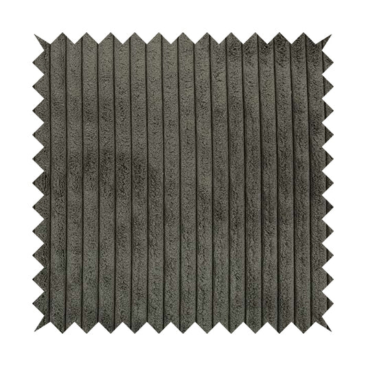 York High Low Chunky Corduroy Fabric In Charcoal Grey Colour Super Jumbo Cord