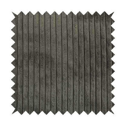 York High Low Chunky Corduroy Fabric In Charcoal Grey Colour Super Jumbo Cord - Made To Measure Curtains