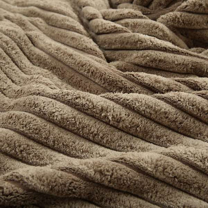 York High Low Chunky Corduroy Fabric In Brown Mocha Coffee Colour Super Jumbo Cord - Roman Blinds