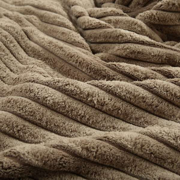 York High Low Chunky Corduroy Fabric In Brown Mocha Coffee Colour Super Jumbo Cord - Made To Measure Curtains