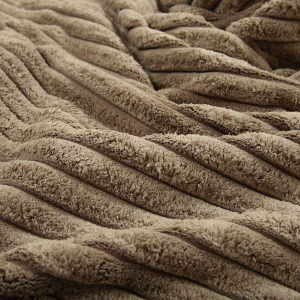 York High Low Chunky Corduroy Fabric In Brown Mocha Coffee Colour Super Jumbo Cord - Handmade Cushions