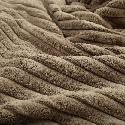 York High Low Chunky Corduroy Fabric In Brown Mocha Coffee Colour Super Jumbo Cord - Handmade Cushions