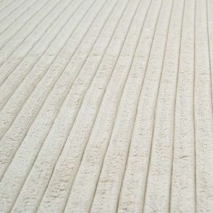 York High Low Chunky Corduroy Fabric In Milk Cream Colour Super Jumbo Cord - Roman Blinds