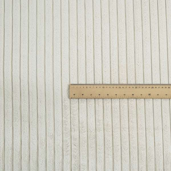 York High Low Chunky Corduroy Fabric In Milk Cream Colour Super Jumbo Cord - Roman Blinds