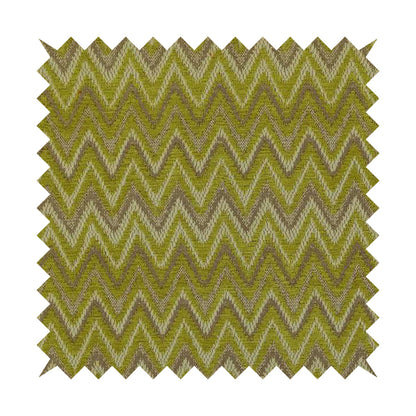 Zanzibar Chevron Pattern Soft Textured Chenille Material Green Colour Upholstery Fabrics - Handmade Cushions