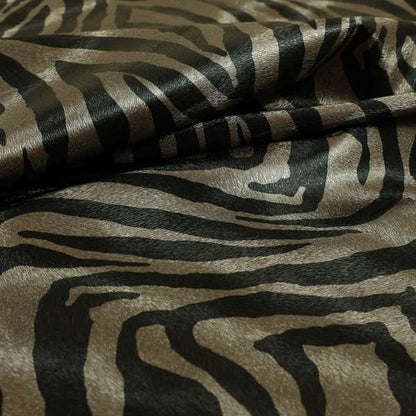 Zebra Print Animal Faux Leather Vinyl Violet Black Stripe Upholstery Fabric