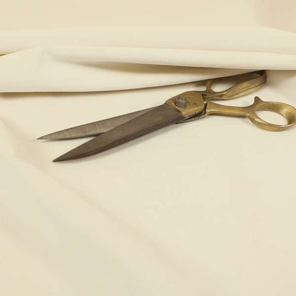 Zouk Plain Durable Velvet Brushed Cotton Effect Upholstery Fabric White Colour