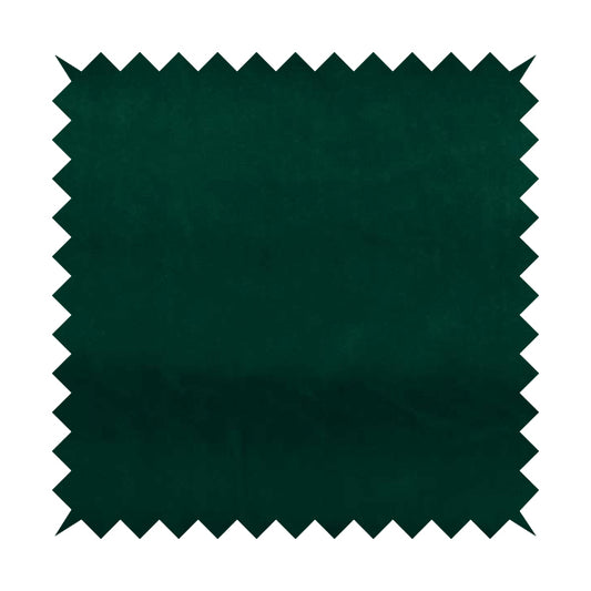 Zouk Plain Durable Velvet Brushed Cotton Effect Upholstery Fabric Forest Green Colour