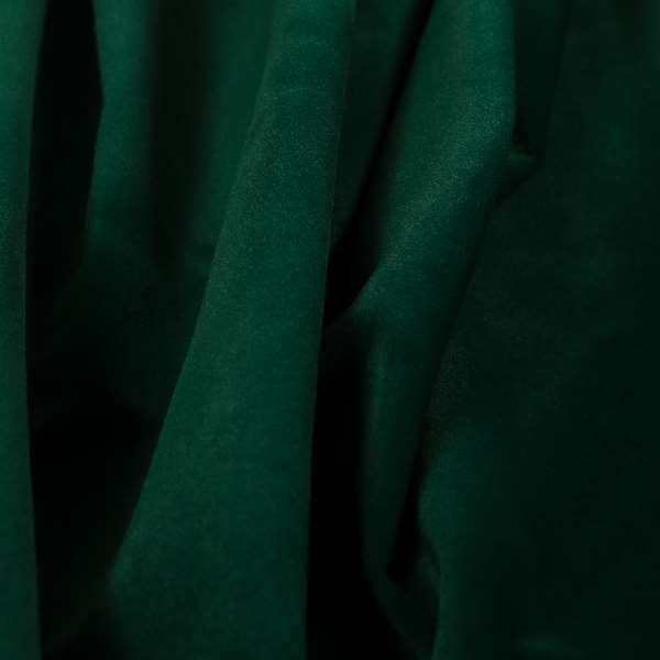 Zouk Plain Durable Velvet Brushed Cotton Effect Upholstery Fabric Forest Green Colour - Handmade Cushions