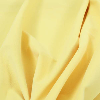 Zouk Plain Durable Velvet Brushed Cotton Effect Upholstery Fabric Daffodil Yellow Colour - Made To Measure Curtains